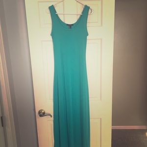 Teal Cotton Maxi Dress